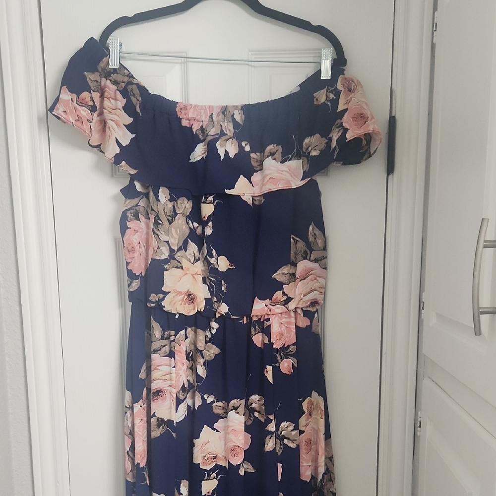 Floral Off-Shoulder Dress Size 12 Premier Amour